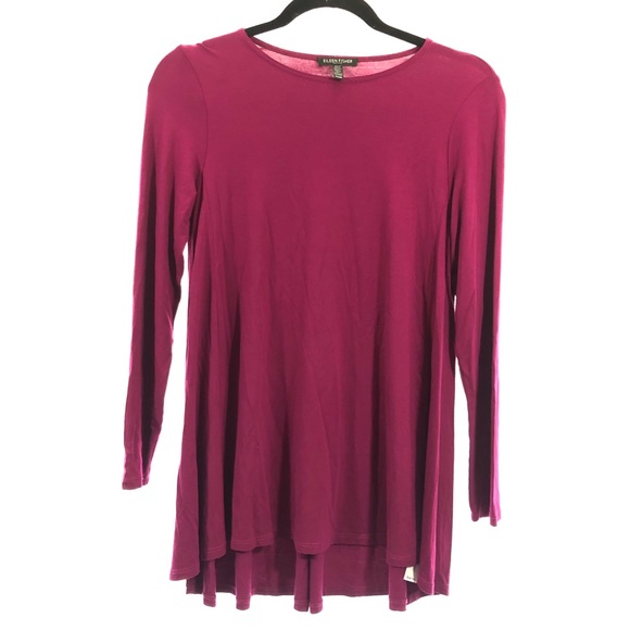 Eileen Fisher PS Purple Long Sleeve Petite Blouse - Picture 1 of 5